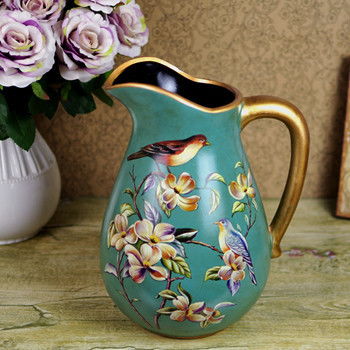 推薦復古歐美鄉(xiāng)村風格家居飾品花鳥手繪陶瓷 堆糖,美好生活研究所